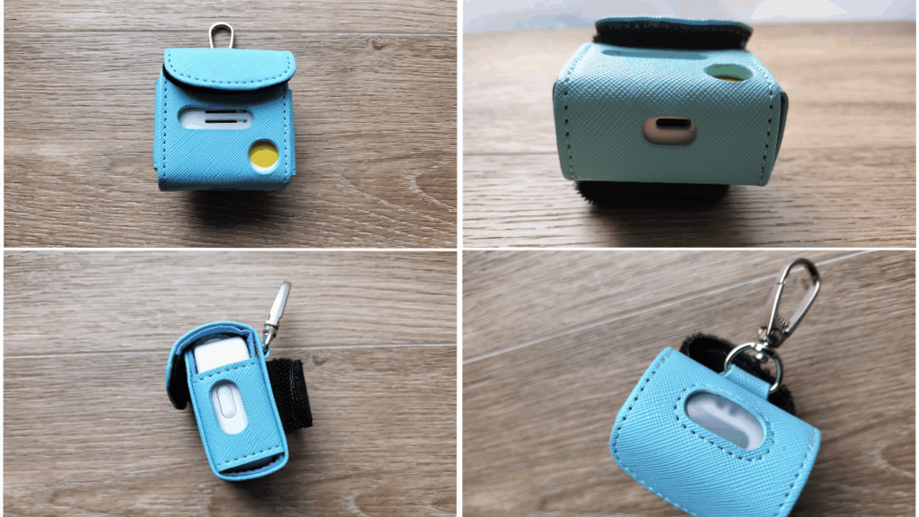 純正ケースは、ボタンの位置やライトの位置、充電の位置までピッタリで気持ちいい。これは、みもりトークGPSの純正ケースです