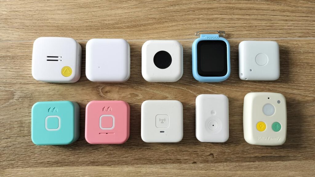 取り扱い中の子どもGPS9機種の一覧写真